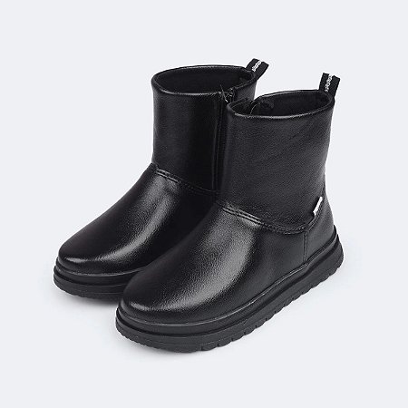 Bota Pampili Flora Cintilante Preta