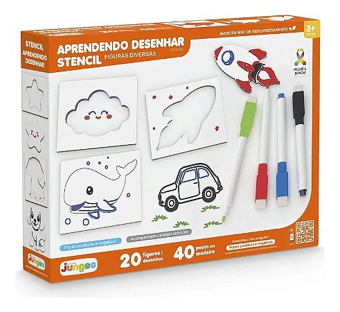 Stencil Aprendendo a Desenhar Junges