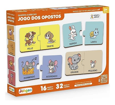 Jogo Dos Opostos  Educativo Madeira Junges