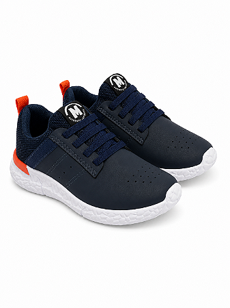 Tênis Molekinho Floter Nylon Marinho/Laranja