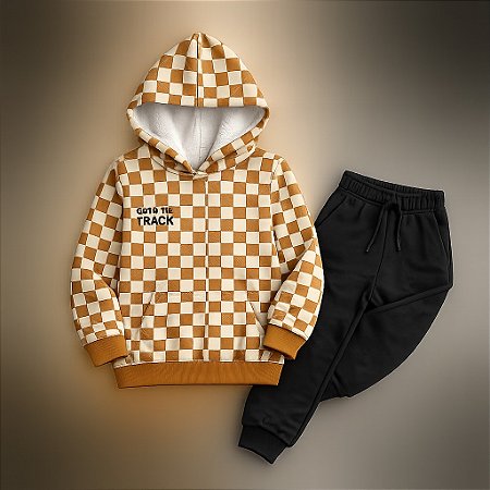 Conjunto Infantil Menino Brandili Moletom Capuz Flanelado 6 8