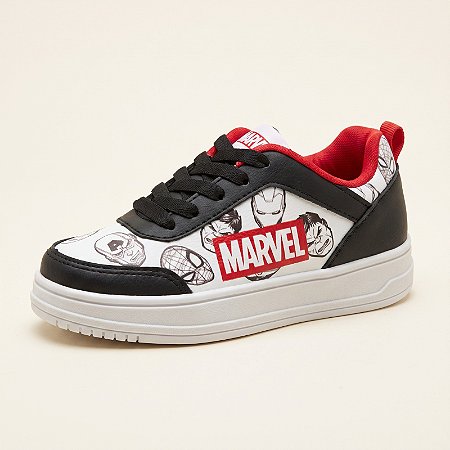 Tênis Infantil Vingadores Marvel Preto e Branco