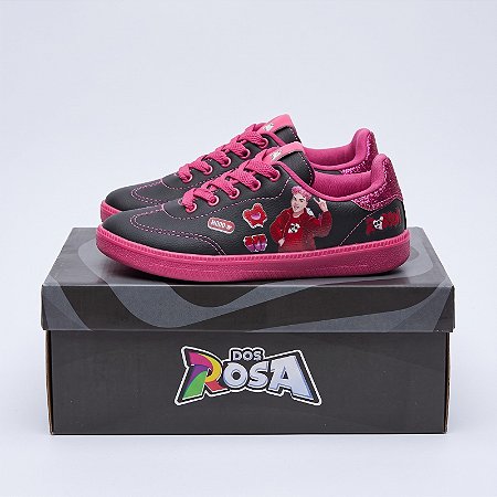 Tênis Infantil Juvenil Robson Coleção Dos Rosa Preto Pink