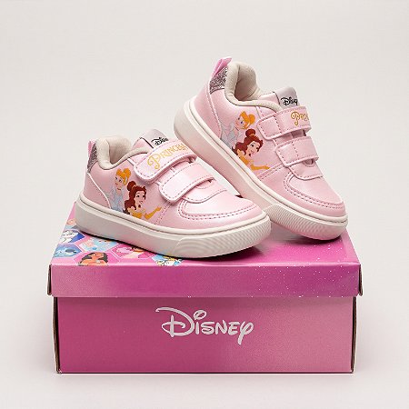 Ténis Bebé Menina Princesas Disney Rosa