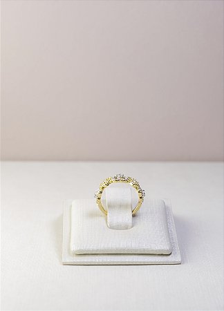 ANEL CORAÇOES BANHADO A OURO 18K