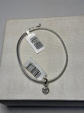 BRACELETE COM PINGENTE PONTO DE LUZ EM PRATA 925