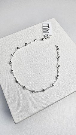 PULSEIRA 5 BOLINHAS EM PRATA 925