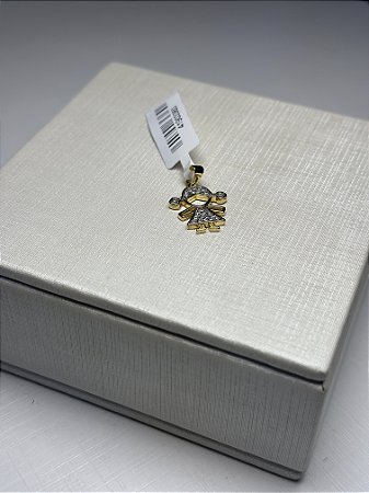 Pingente filhos menininha cravejada