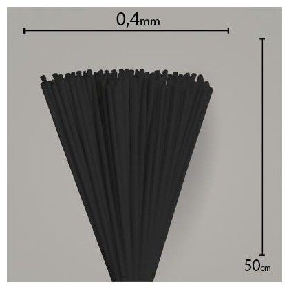 Vareta fibra Preta 50 cm