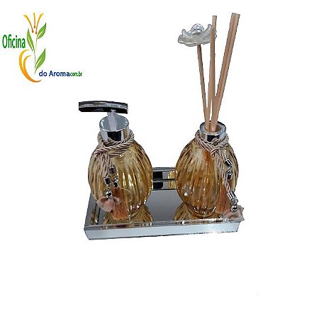 Conjunto para lavabo 300ml Marron
