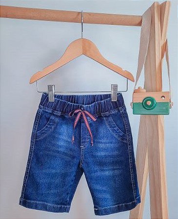 Shorts Jeans Infantil Com Elástico - Camalê Kids Moda Infantil Masculina