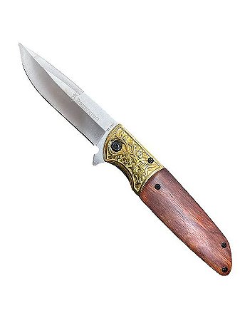 CANIVETE GOLD COM MADEIRA SEMI AUTOMATICO