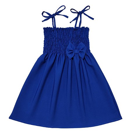 Vestido infantil menina Azul Royal alcinha modelo ciganinha - Dapoma  comercio online