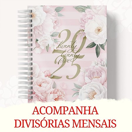 Planner Alegria Datado 2025  -  Horizontal Pautado