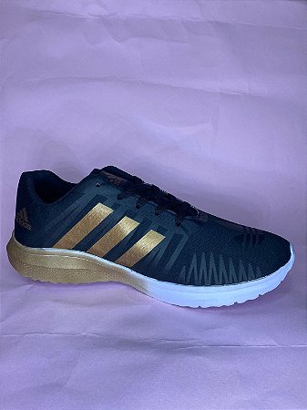 Adidas preto/dourado - LM IMPORTS