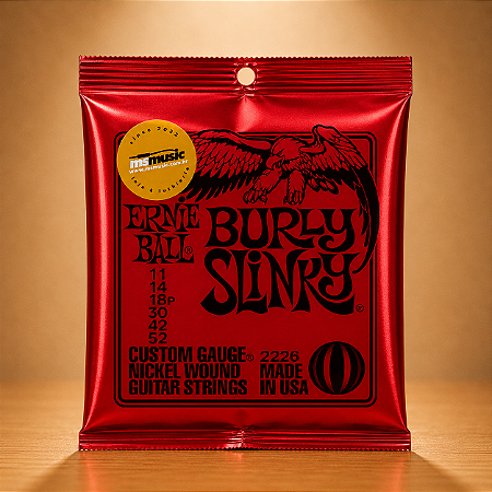 ENCORDOAMENTO 011-052 P/ GUITARRA BURLY SLINKY NIQUEL P02226 ERNIE BALL