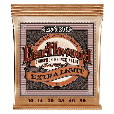 Encordoamento Violão Ernie Ball Earthwood Phosphor Bronze 010 P02150