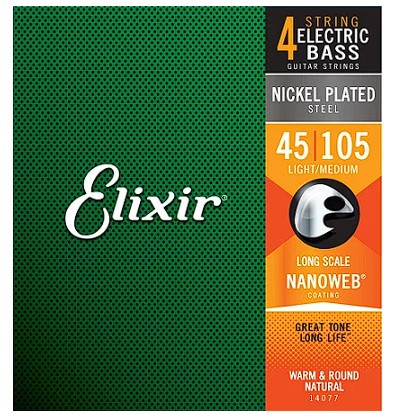 Encordoamento Baixo 4C Elixir 045 Light Medium