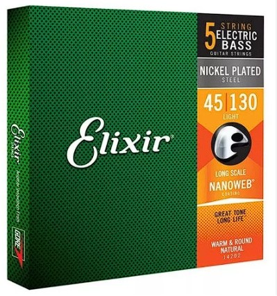 Encordoamento Baixo 5C Elixir 045 Light Long Scale