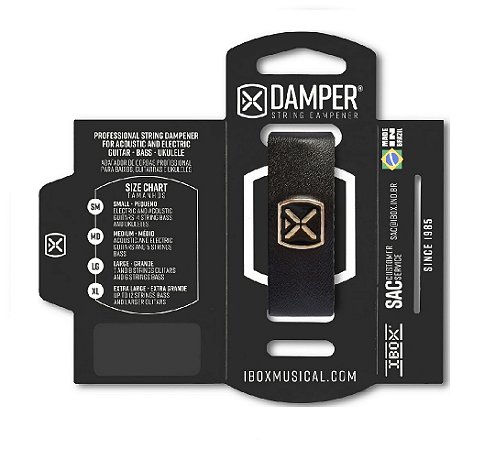 DSMD02 ABAFADOR DAMPER MD DE COURO PRETO