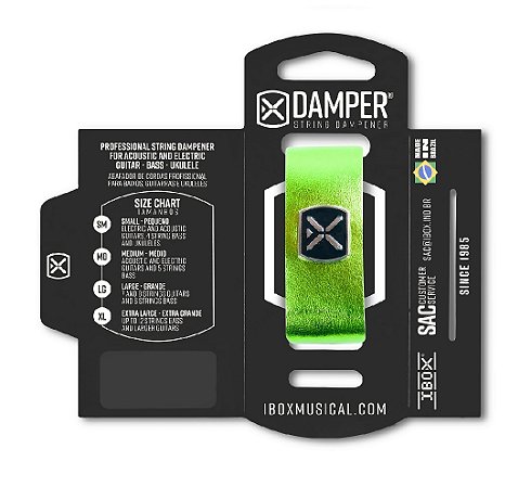 DMMD08 ABAFADOR DAMPER MD COURO VERDE L. METALICO