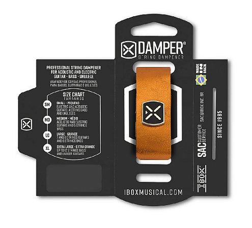 DMMD03 ABAFADOR DAMPER MD COURO LARANJA METALICO