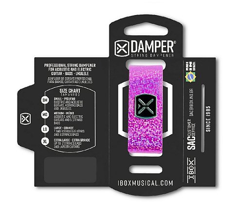 DHMD04 ABAFADOR DAMPER MD COURO HOLOGRAFICO PINK