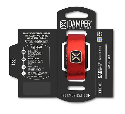 DMMD04 ABAFADOR DAMPER MD COURO VERMELHO METALICO