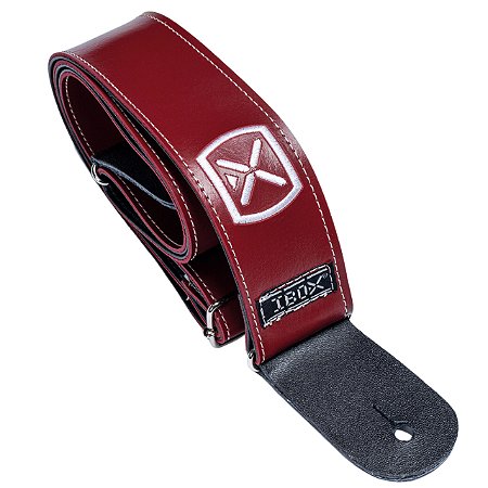 CM504X CORREIA 5CM COURO SINTETICO VERMELHO BORDADO X