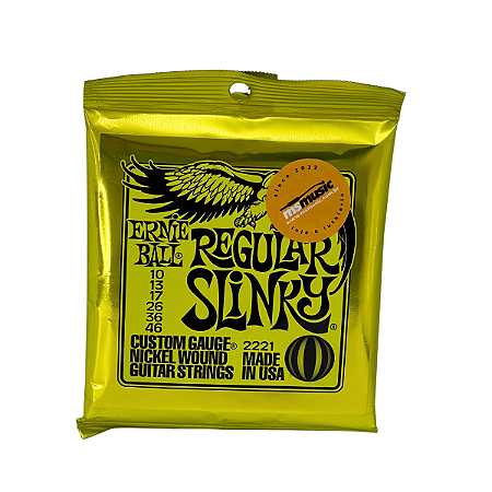 ENCORDOAMENTO 010-046 P/ GUITARRA REGULAR SLINKY NIQUEL PCT C/3 P03221 ERNIE BALL
