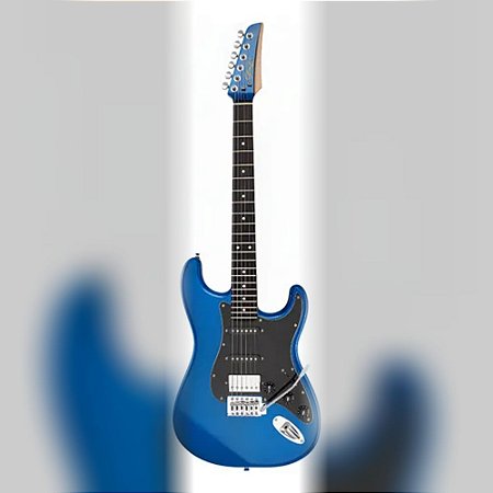 Guitarra Seizi Fun Katana Musashi HSS Royal Dark Blue Sparkle com Bag
