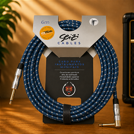CABO PARA INSTRUMENTO SEIZI ENERGY 3M P10R/ P10A - BLUE & WHITE