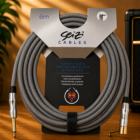 CABO PARA INSTRUMENTO SEIZI ENERGY 3M P10R/ P10A - SILVER GREY