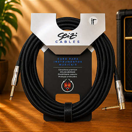 CABO PARA INSTRUMENTO SEIZI ENERGY 3M P10R/ P10A - BLACK