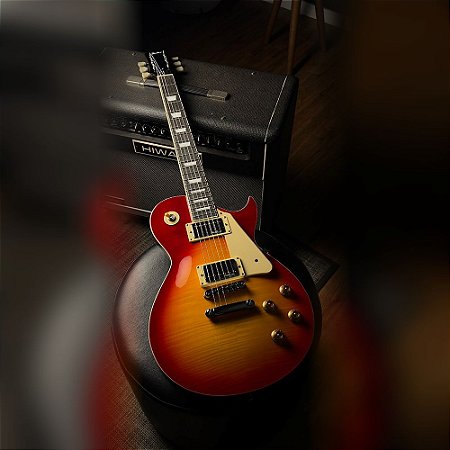 Guitarra Shelter S100FW CSB LP Mogno Flamed Cherry Sunburst