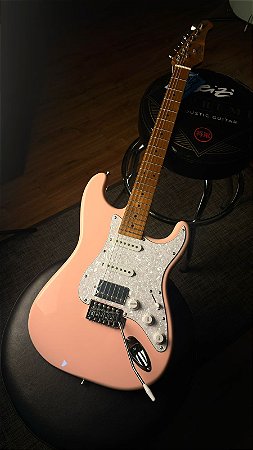GUITARRA ELET SEIZI FUN VINTAGE BUDOKAN HSS - RM - SHELL PINK/ PEARL WHITE PG