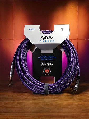 CABO PARA INSTRUMENTO SEIZI ENERGY 6M P10R/ P10A - BLACK & PURPLE