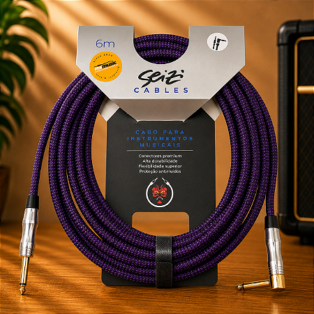 CABO PARA INSTRUMENTO SEIZI ENERGY 6M P10R/ P10A - BLACK & PURPLE