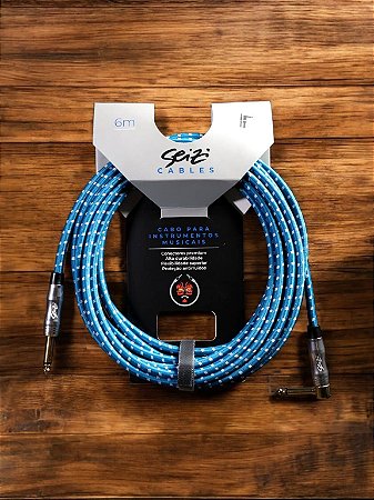 CABO PARA INSTRUMENTO SEIZI ENERGY 6M P10R/ P10A - BLUE & WHITE