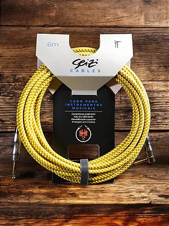 CABO PARA INSTRUMENTO SEIZI ENERGY 6M P10R/ P10A - YELLOW & BROWN