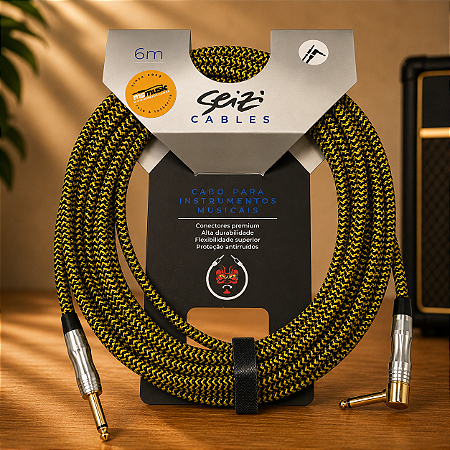 CABO PARA INSTRUMENTO SEIZI ENERGY 6M P10R/ P10A - YELLOW & BLACK