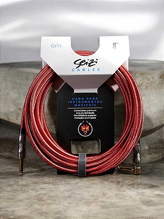 CABO PARA INSTRUMENTO SEIZI ENERGY 6M P10R/ P10A - RED & BLACK