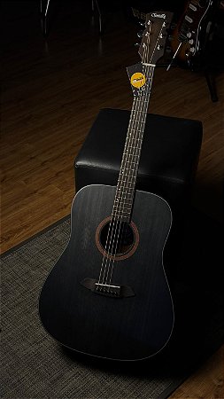 VIOLAO ELETRICO CORAL 41 - TAMPO SOLIDO EM SPRUCE - DARK SPRUCE - EQ 3 BANDAS - VGAC1954DS41