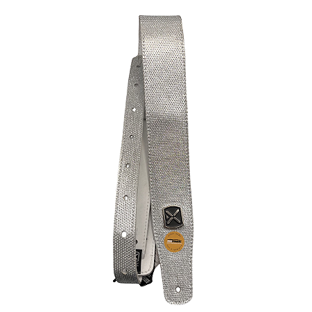 CLL607 CORREIA EM COURO LEGITIMO ARTIST SILVER SHINE