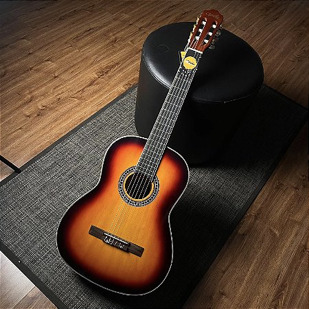Violão Clássico Acustico Lorenzzo Nylon Nat Sunburst
