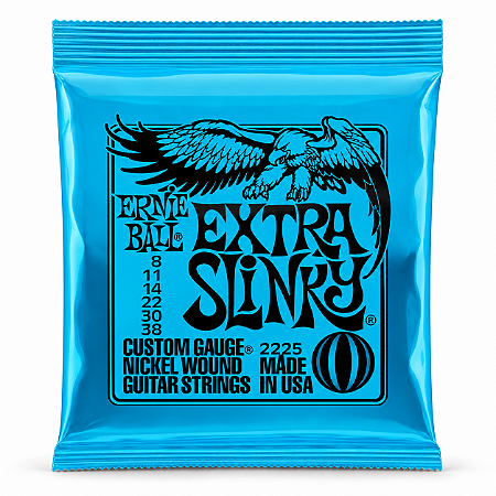Encordoamento Ernie Ball Extra Slinky 008-038 P02225 para Guitarra