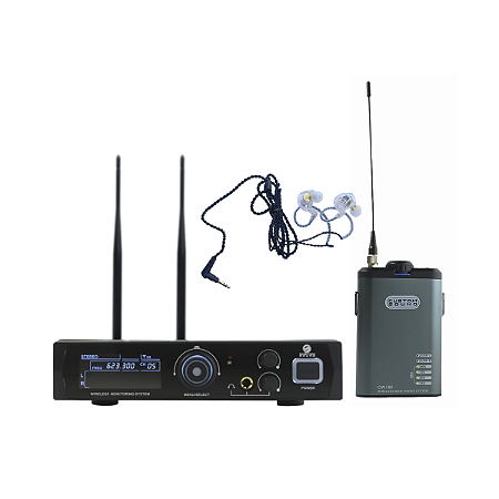 Sistema de Retorno In-Ear Sem Fio Custom Sound CW100 + CSIE-100