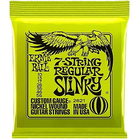 Encordoamento Ernie Ball 2621 Regular Slinky 7 Cordas 010-056
