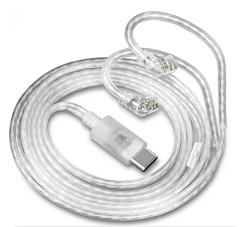Cabo KZ Tipo C com Microfone e Pinos Banhados a Prata