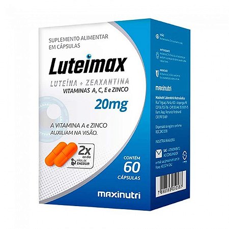 Luteimax - Luteína + Zeaxantina 20mg (60 caps)